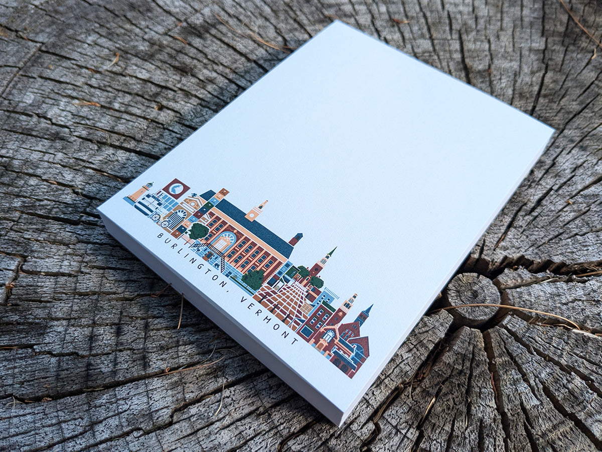 Burlington Vermont Cityscape Notepad