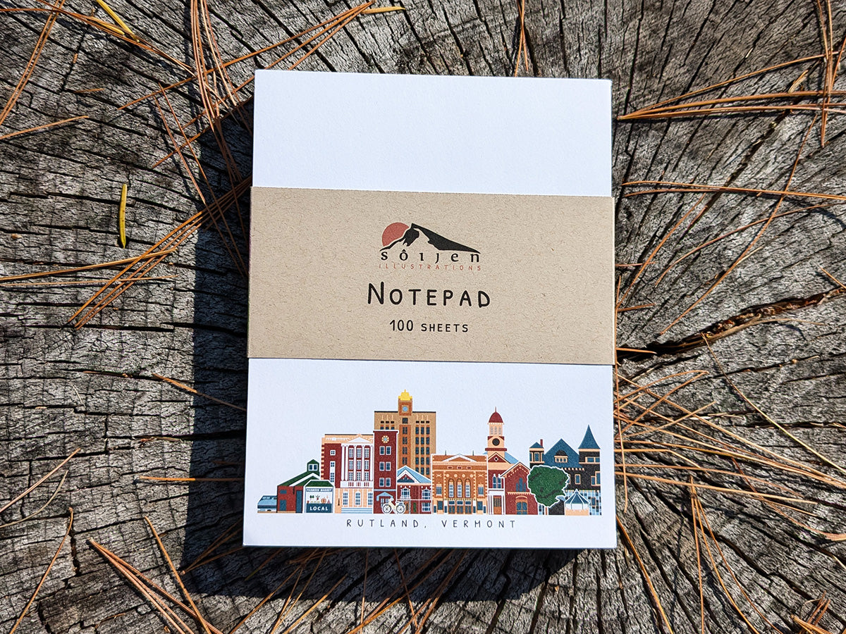 Rutland Vermont Cityscape Notepad