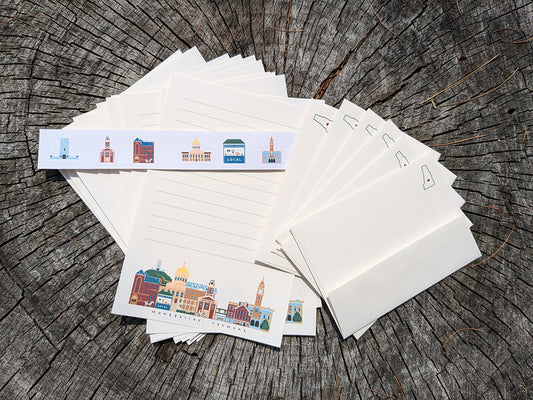 Montpelier Vermont Cityscape Letter Set | Vermont Stationery