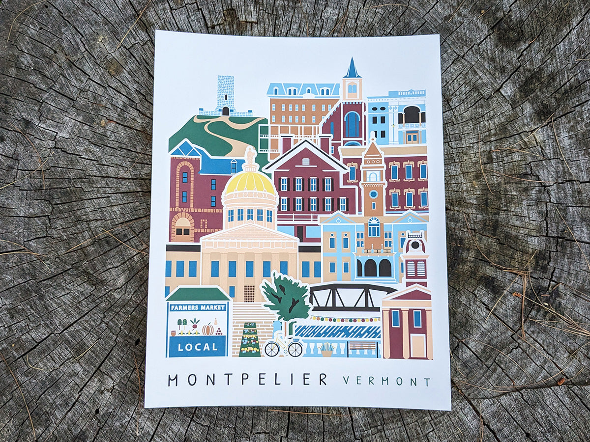 Montpelier Vermont Travel Poster