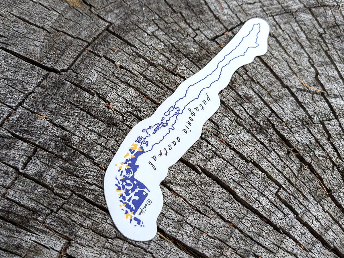 Mapa Patagonia Austral Sticker | Patagonia Chile