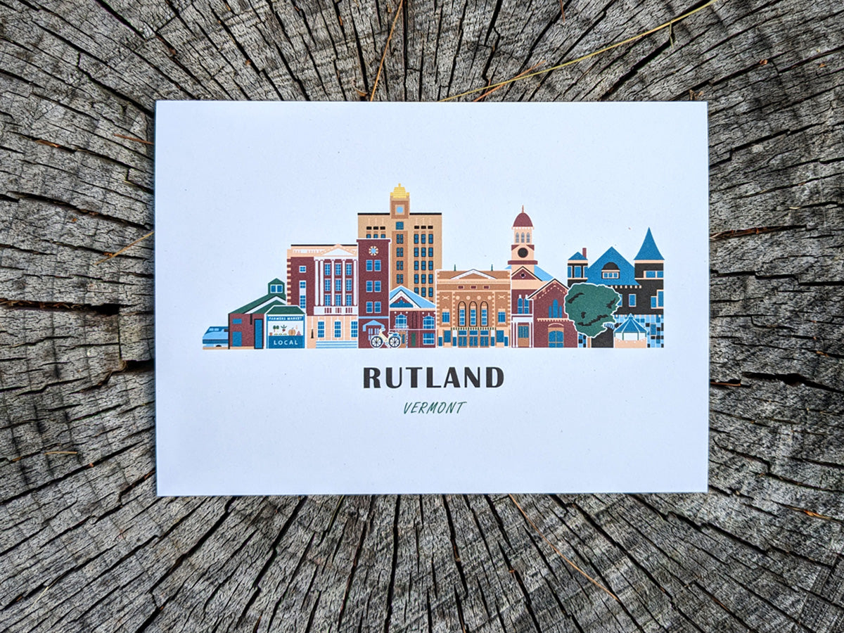 Rutland Vermont Cityscape Print