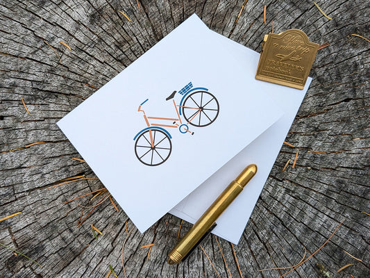 Cruiser Bike Blank Greeting Card