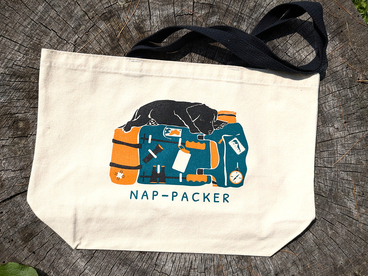 Nap-Packer Pup Tote Bag