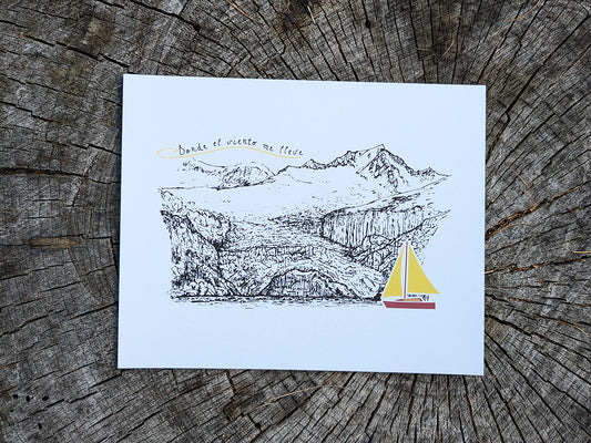 Donde el viento me lleve | Sailing Adventure Art Print