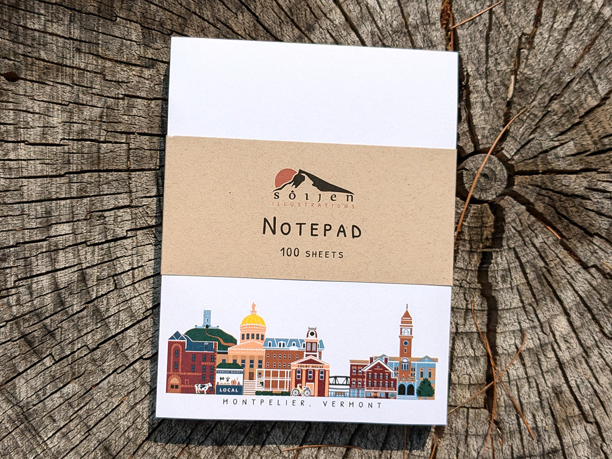 Montpelier Vermont Cityscape Notepad