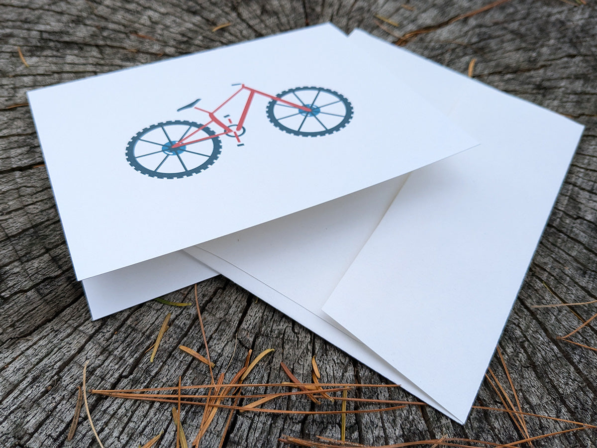 Mountain Bike Blank Greeting Card