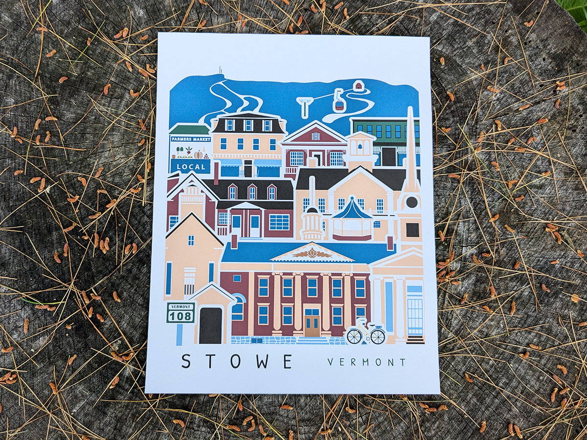 Stowe Vermont Travel Poster