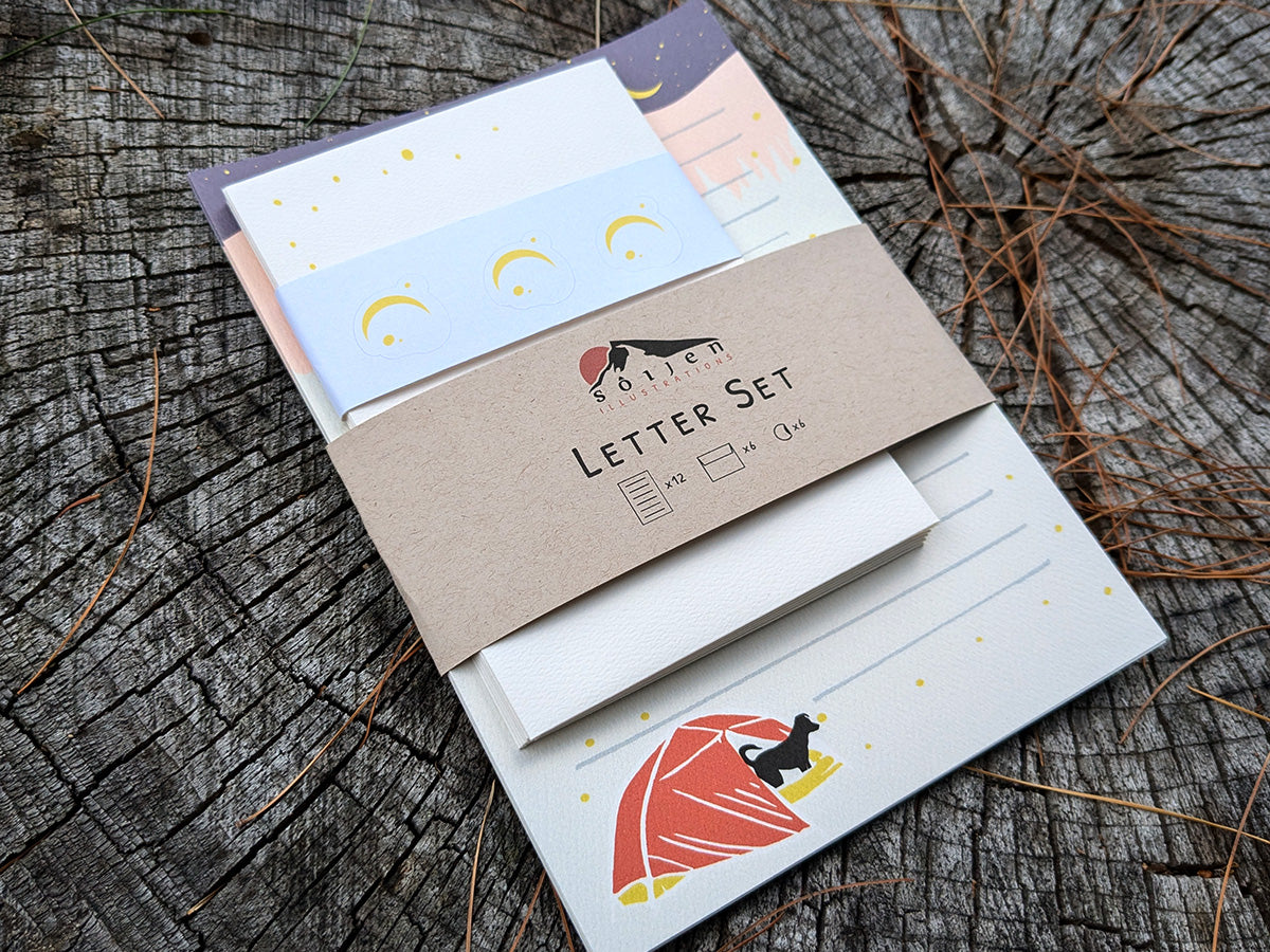 Summer Camping Pup Letter Set | Adventure Dog Stationery