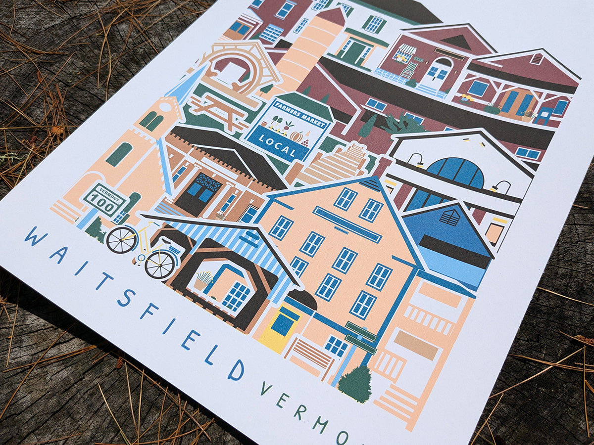 Waitsfield Vermont Travel Poster