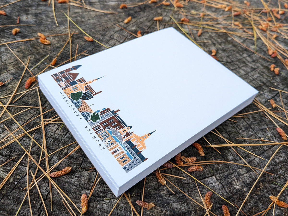 Middlebury Vermont Cityscape Notepad