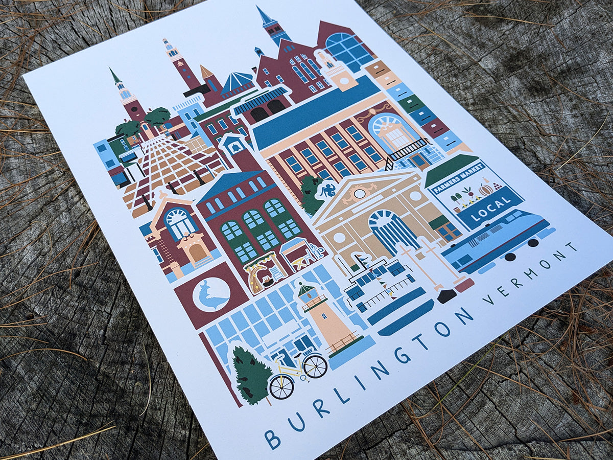 Burlington Vermont Travel Poster