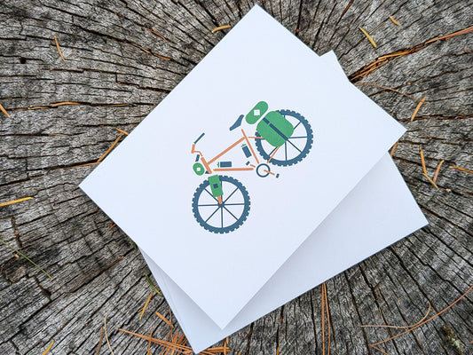 Bike-packing Blank Greeting Card