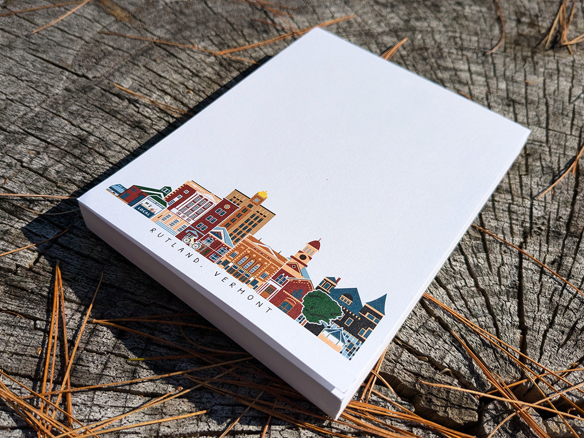 Rutland Vermont Cityscape Notepad