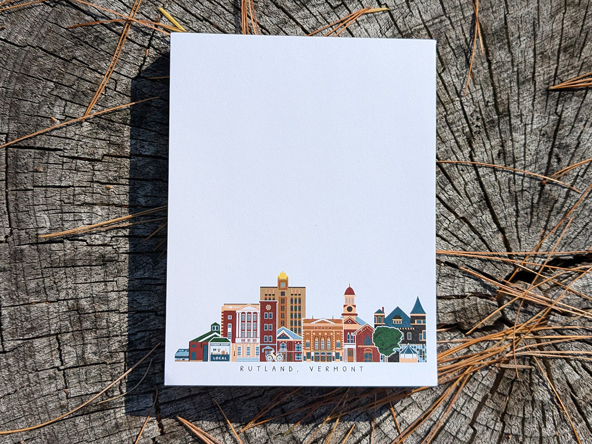 Rutland Vermont Cityscape Notepad