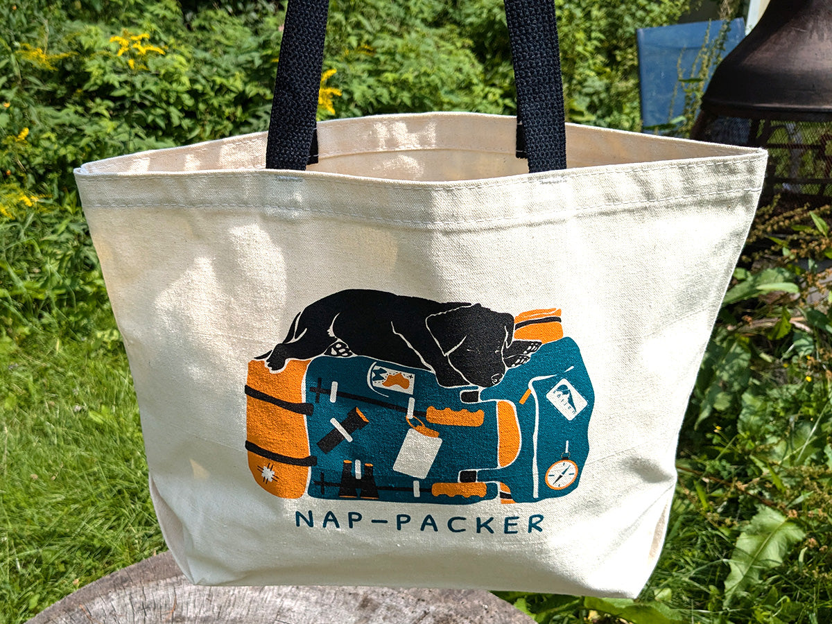 Nap-Packer Pup Tote Bag