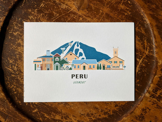 Peru Vermont Cityscape Print