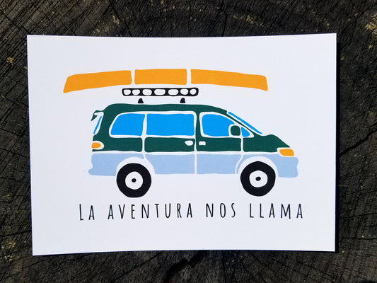 Van - Canoe Adventure Print | La Aventura nos Llama