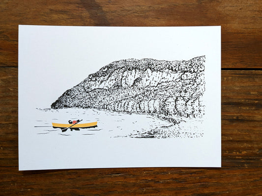 Montañas - Canoeing Dog Art Print