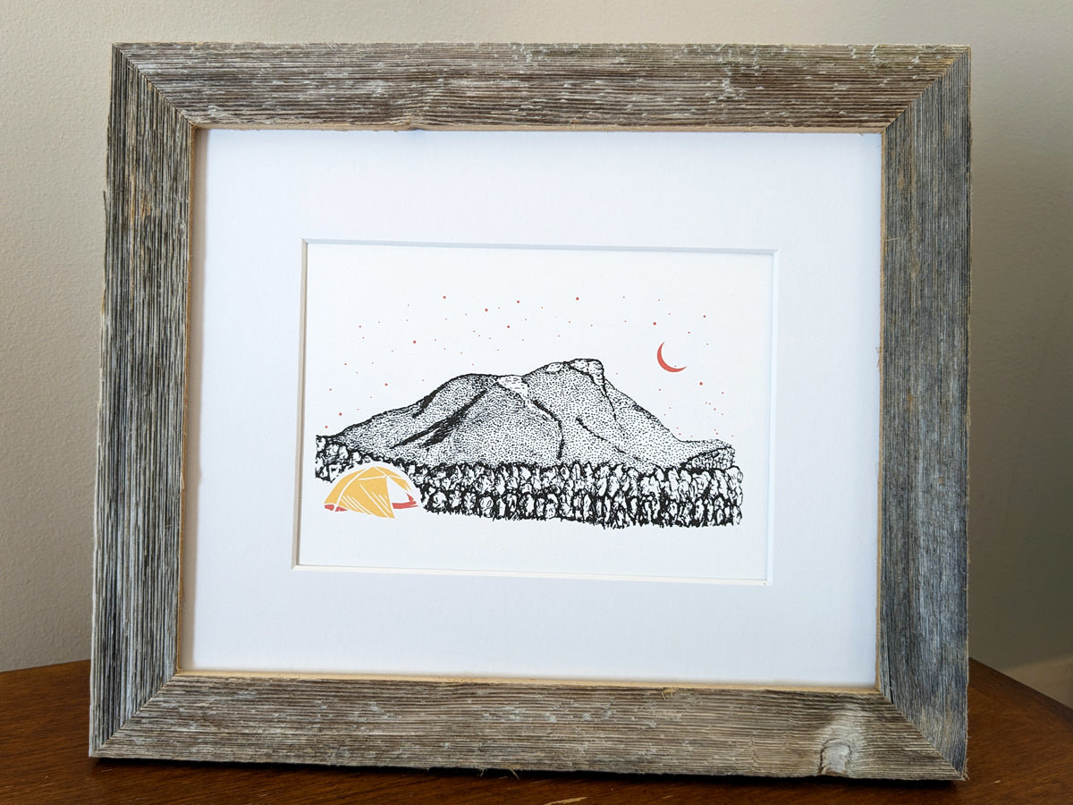 Montañas - Camping Art Print