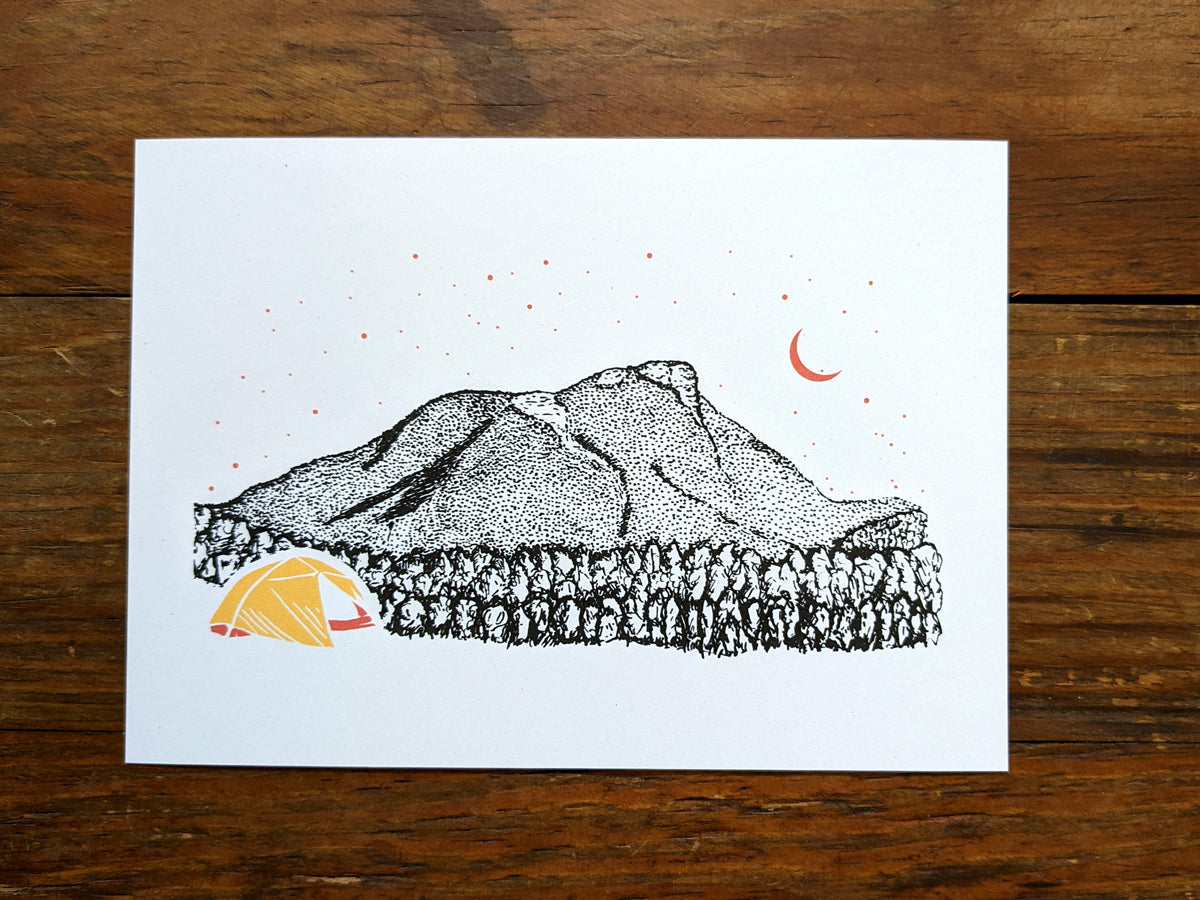 Montañas - Camping Art Print