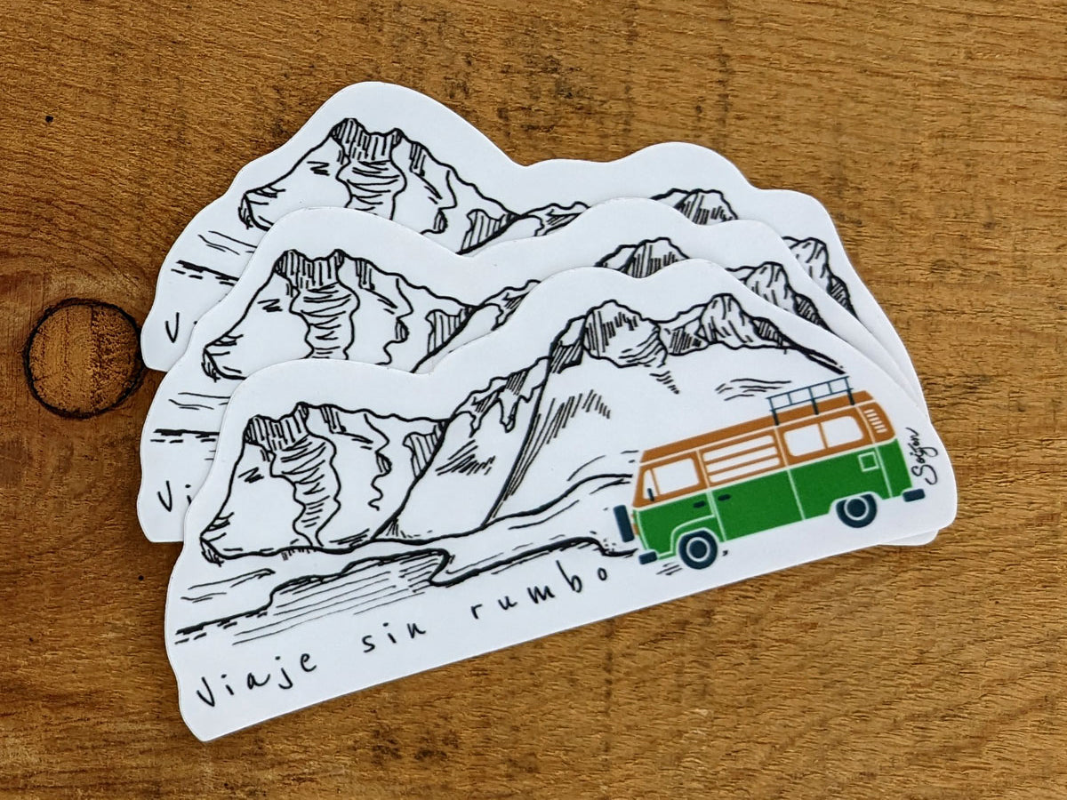 Viaje sin Rumbo Waterproof Sticker | Journey without Destination