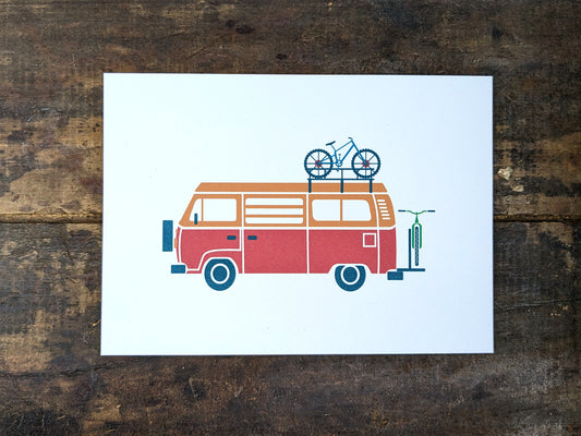 Camper Van - Bike Adventure Print