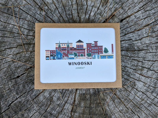 Winooski Vermont Cityscape | Blank Greeting Card Set