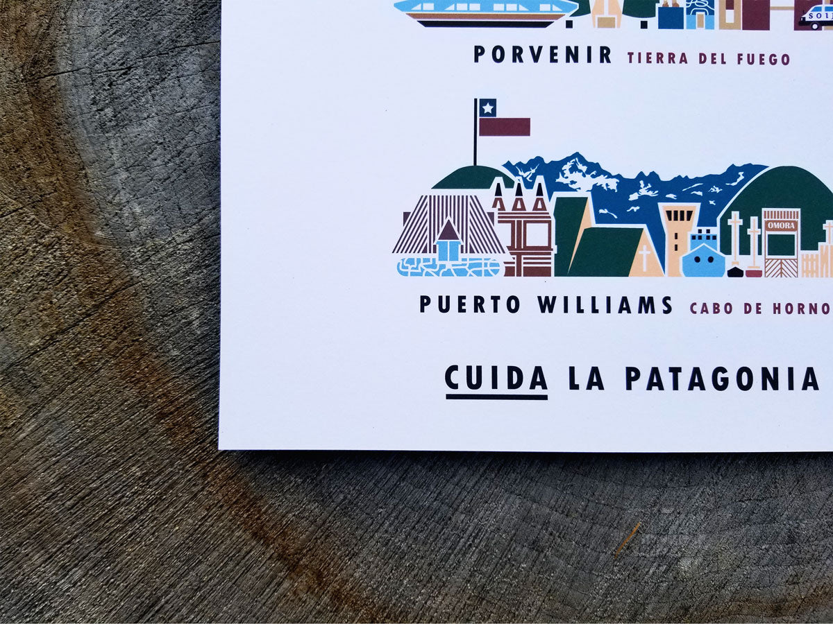 Cities of Patagonia Austral Poster | Patagonia Chile